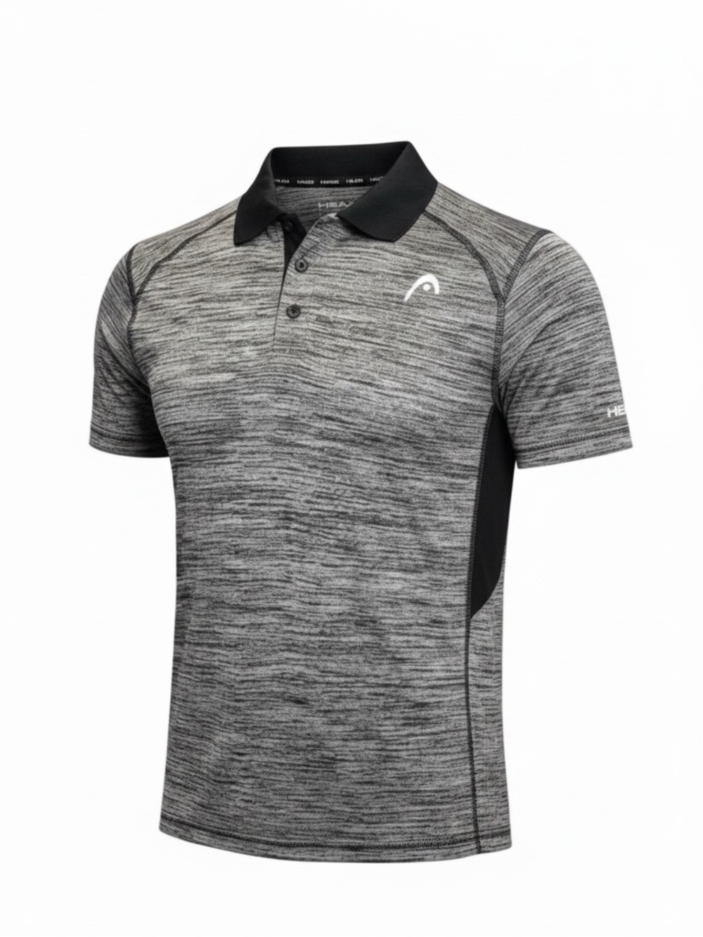 Head Men's Heather Gray Polo with Black Accents